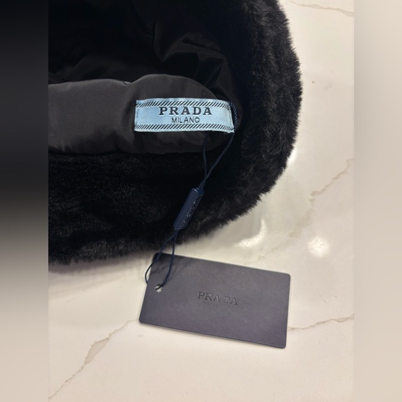 Prada Shearling Bucket Hat-NWT - Picture 4 of 9